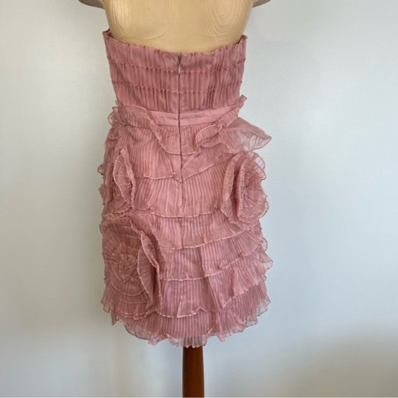 100% silk overlay bustier mini dress - Picture 7 of 13